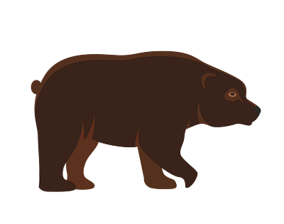 Brown Bear Vector 3d animal vector brown bear vector graphic design illustrator file vector art wild animal vector