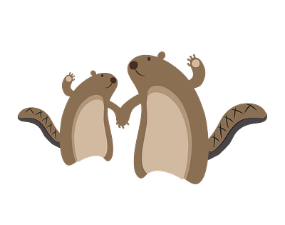 Lovely Beaver Vector brown beaver clip arts graphic design illustrator file vector art woodland animal vector