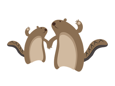 Lovely Beaver Vector