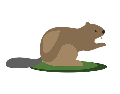 Cute Beaver Vector 3d graphic design illustrator file svg beaver vector file