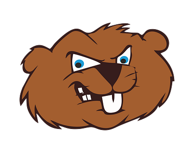 Beaver Face Vector