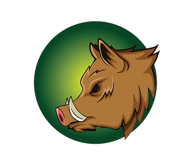 Spine Chilling Boar Vector graphic design illustrator png