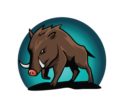 Adorable Boar Vector graphic design illustrator png