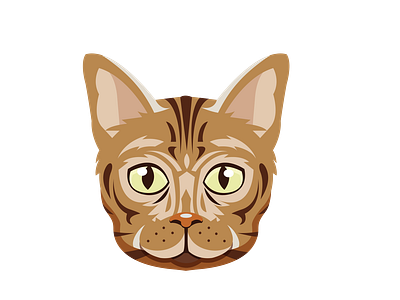 Delightful Bengal Cat Vector