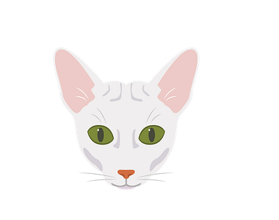 Cat Face Vector Design 3d animal vector design graphic design illustration illustrator file illustrator png svg file vector art