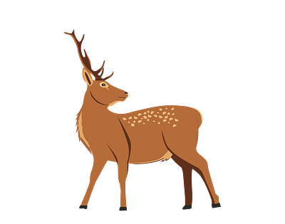 Brown Deer Stag Vector animal vector design eps file graphic design illustration illustrator file illustrator png vector art