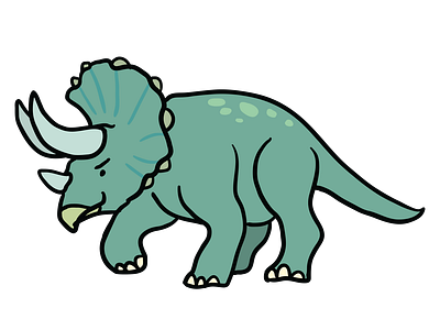 Triceratops Dinosaur Vector