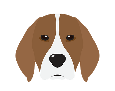 Chocolate and White Beagle Face Vector animal vector design graphic design illustration illustrator file illustrator png svg document vector art