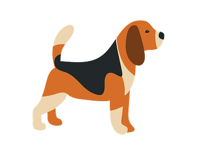 Side View Beagle Dog Vector animal vector design graphic design illustration illustrator file illustrator png logo svg file format vector art