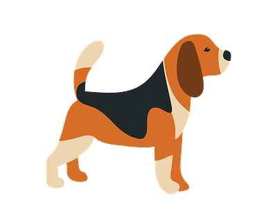 Side View Beagle Dog Vector animal vector design graphic design illustration illustrator file illustrator png logo svg file format vector art