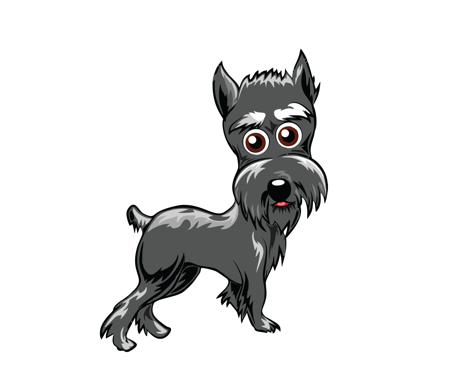 Miniature Schnauzer Dog Vector by DigitEMB on Dribbble