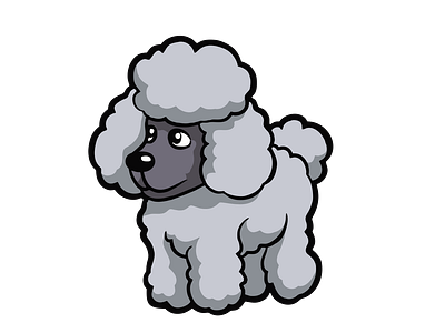 Posh and Elegant Poodle Dog Vector