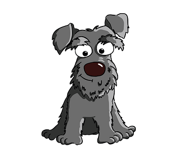 Animated Schnauzer Dog Vector