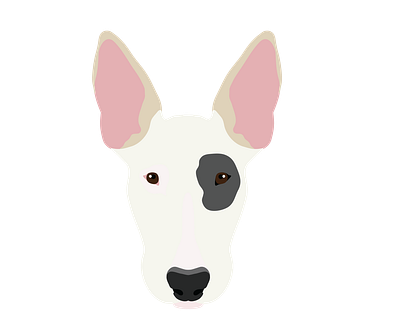 Spotted Bull Terrier Face Vector animal vector design graphic design illustration illustrator file illustrator png svg document vector art