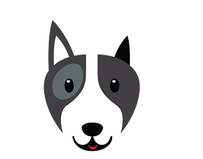 Cute Bull Terrier Face Vector animal vector design graphic design illustration illustrator file illustrator png svg document vector art