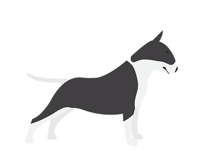 Bull Terrier Side View Vector animal vector design graphic design illustration illustrator file illustrator png svg document vector art