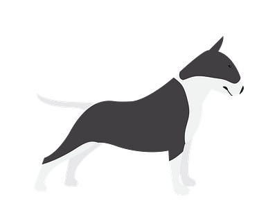 Bull Terrier Side View Vector