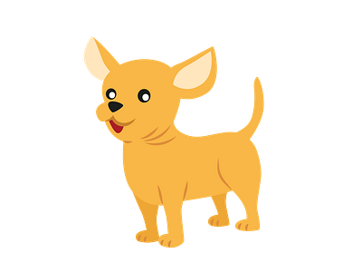 Cream Brown Chihuahua Dog Vector Art