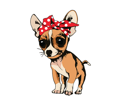 Beady Eyed Chihuahua Dog Vector animal vector graphic design illustration illustrator file illustrator png svg format vector art