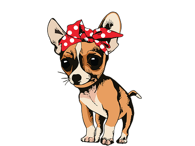 Beady Eyed Chihuahua Dog Vector