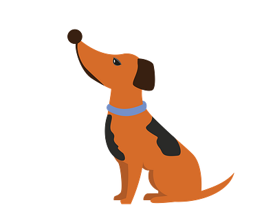 Dachshund Sitting Cute Dog Vector animal vector graphic design illustrator file illustrator png svg format vector art