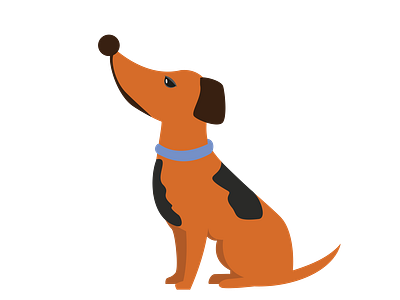 Dachshund Sitting Cute Dog Vector