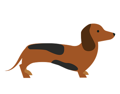 Blue and Tan Dachshund Dog Vector animal vector graphic design illustrator file illustrator png svg format vector art