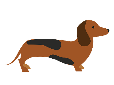 Blue and Tan Dachshund Dog Vector