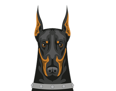 Menacing Doberman Dog Vector animal vector design eps format graphic design illustration illustrator file illustrator png vector art
