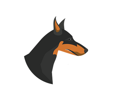 Smartest Doberman Dog Vector