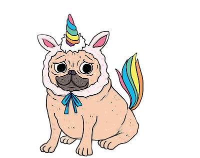 Adorable Pug Dog Funky Apparel Vector animal vector design graphic design illustration illustrator file illustrator png svg format vector art