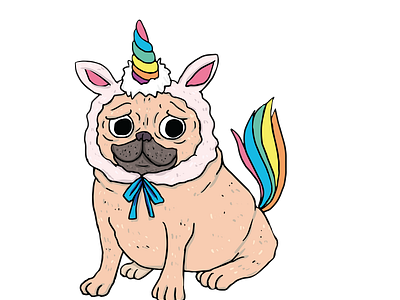 Adorable Pug Dog Funky Apparel Vector