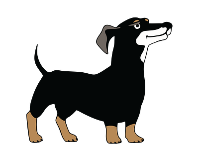 Determined Dachshund Dog Vector animal vector design graphic design illustration illustrator file illustrator png svg format vector art