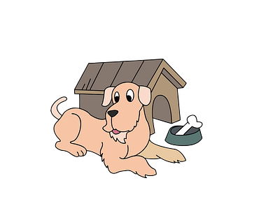 Golden Retriever Dog Vector animal vector design graphic design illustration illustrator file illustrator png svg format vector art