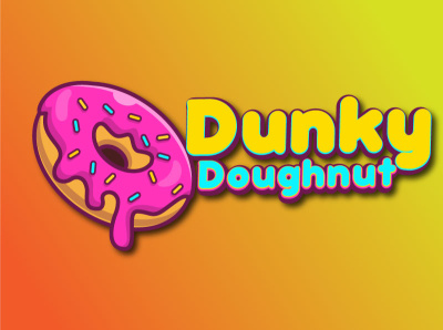 Dunky Doughnut - Brand Logo Design animated logo brand design brand identity brand logo brand logo design branding business business logo business logo design design graphic design illustration logo logo design vector