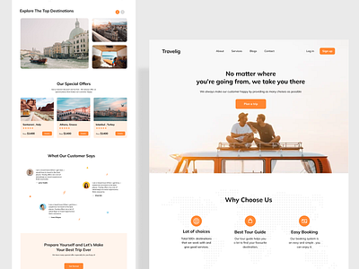 Travel Agency Landing Page Design