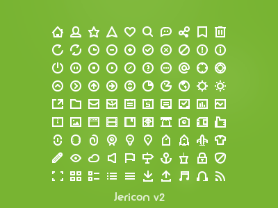 Jericon Mini V2 16px ai glyph icons minimal