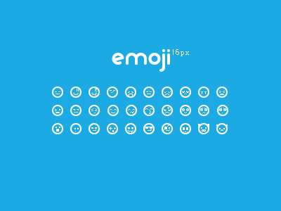 Emoji Mini 16px glyph icons minimal