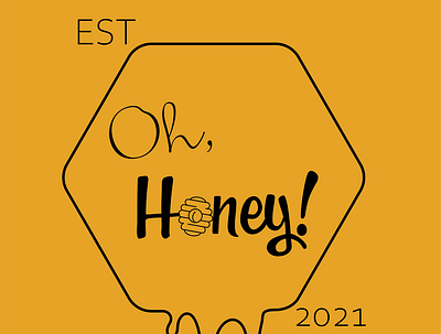 Oh, Honey! branding design illustration logo typography