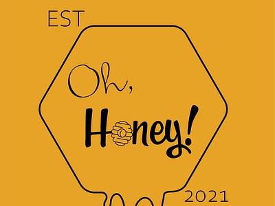 Oh, Honey! branding design illustration logo typography