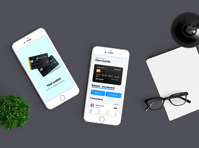 Wallet app app appuxui design graphic design illustration interface ui