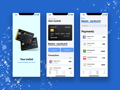 Wallet app app appuxui branding design graphic design interface ui