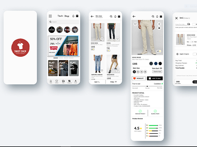 Shopping App ui ux ux design