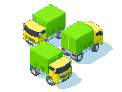 Trucks adobe illustrator illustration isometric