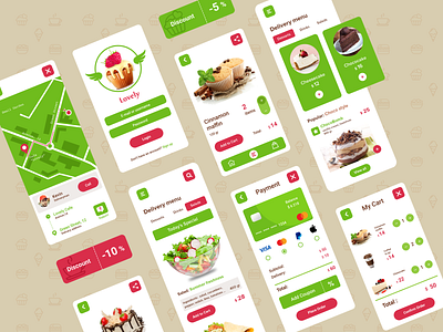 Food Delivery Mobile application branding cafe application design digital food delivery application logo mobile application mobile application design mobile apps product design ui ui kit ux