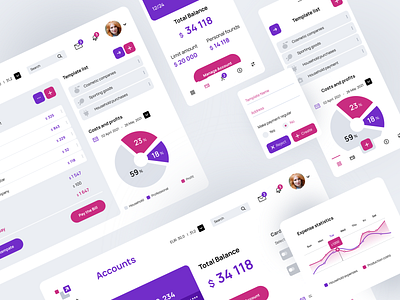 Banking Web & Mobile Application. account banking clean style dashboard digital finance fintech interface mobile apps mobile design product design saas templates ui ux web application web design