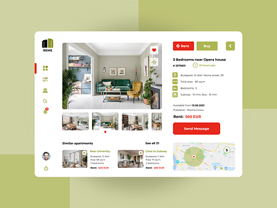 Web, Desktop app for Renting service.  Real estate direction.