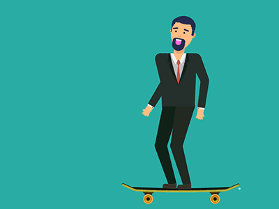 Skater animation branding design flat identity illustration minimal vector