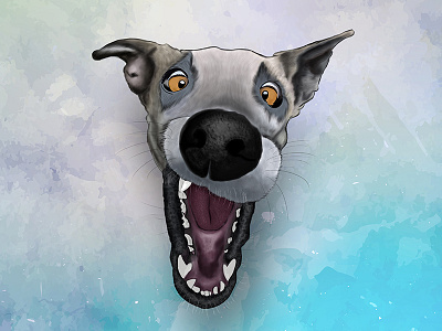 Funny dog illustration