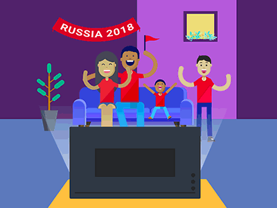 Russia 2018 animation branding clean design flat identity illustration illustrator minimal vector